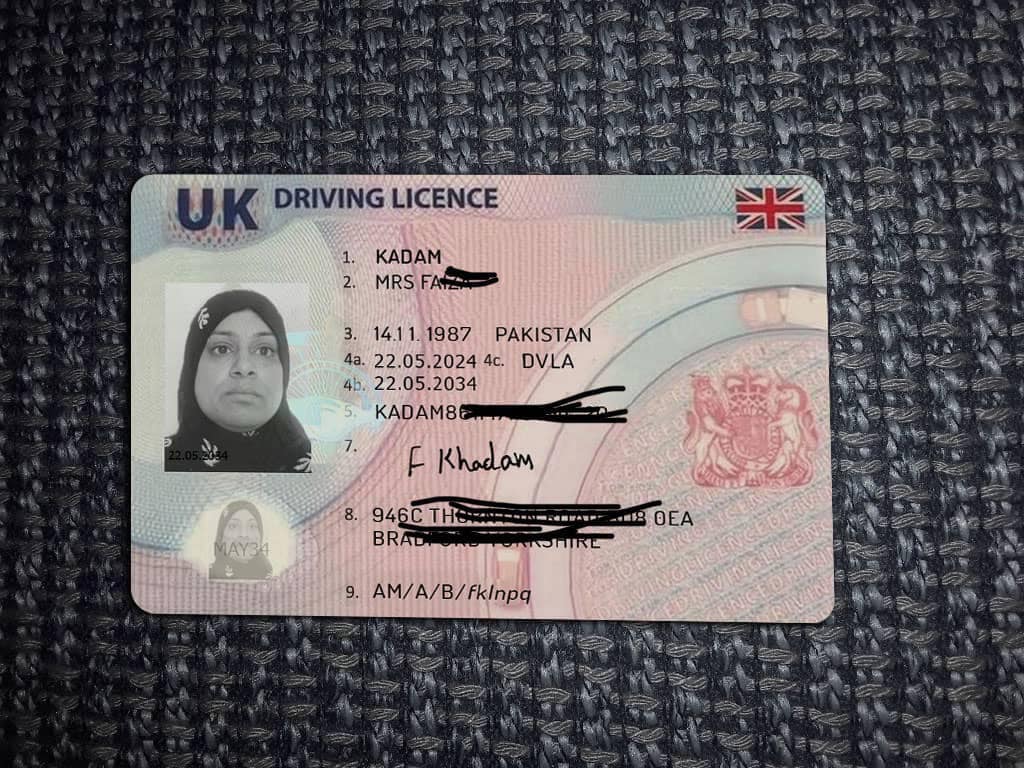 UK Provisional Driving Licence 