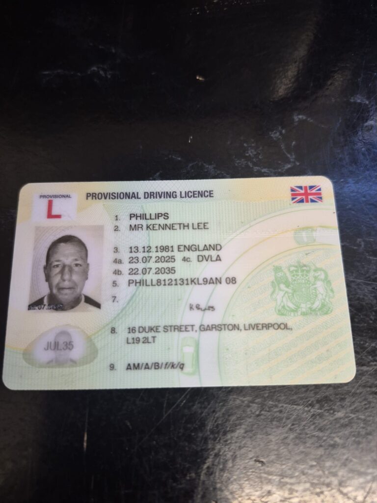 Provisional UK Driving Licence