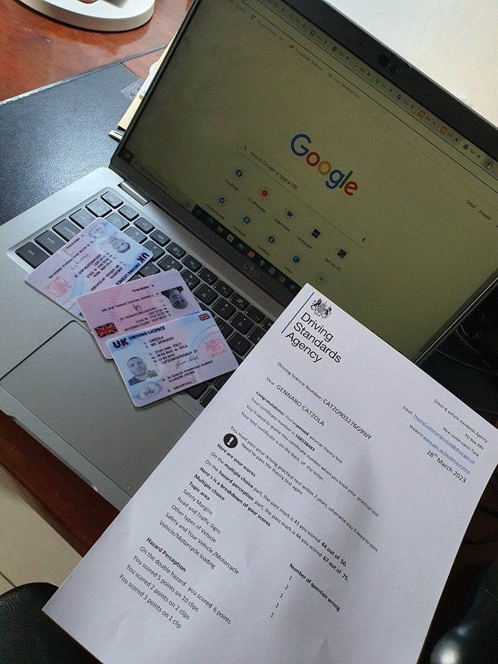 Theory Test Certificate